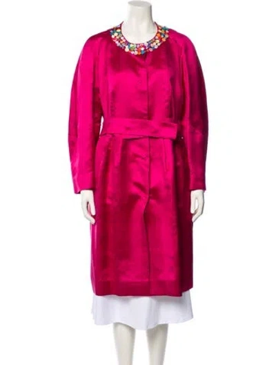 Pre-owned Pucci Suede Coat In Pink