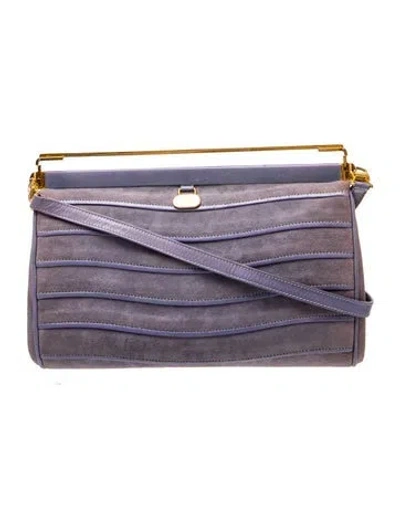 Pre-owned Pucci Suede Evening Bag In Purple