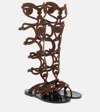 Pucci Suede Gladiator Sandals In Brown