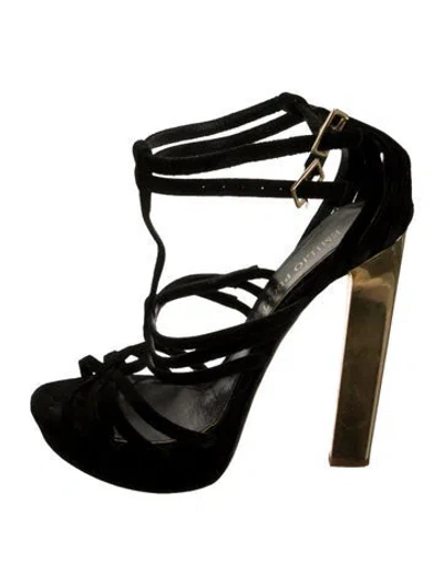 Pre-owned Pucci Suede Pumps In Black