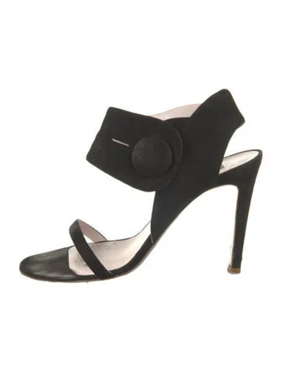 Pre-owned Pucci Suede Sandals In Black