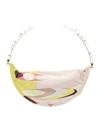 Pre-owned Pucci Suede Shoulder Bag In Neutrals