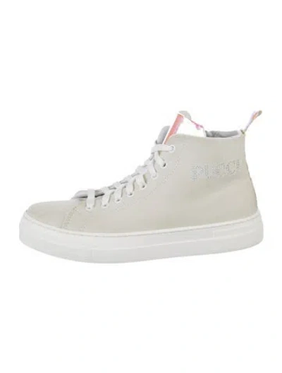 Pre-owned Pucci Suede Sneakers In White