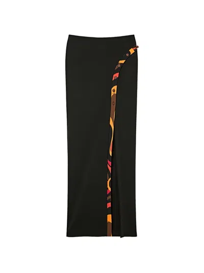 Pucci Superstretch Cady Skirt In Black