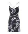Pucci Spaghetti Strap Mini Dress With Abstract Design In Multi