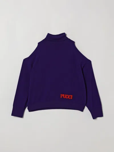 Pucci Sweater Kids Color Blue In 蓝色