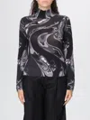 Pucci Orchid Print Wool Sweater In Black