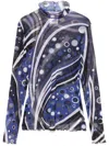 Pucci Graphic-print Top In Blue
