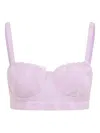 Pucci Brasier Cropped Tops With Lace-inserts In Purple