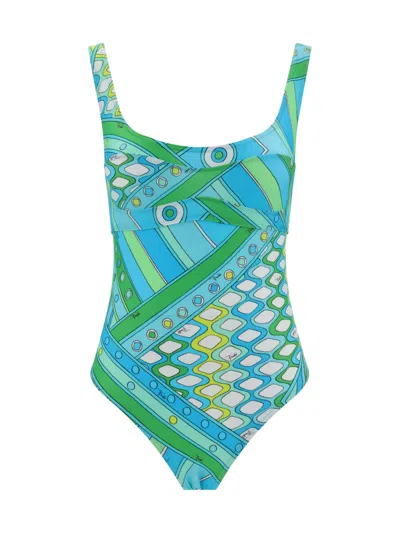 Pucci Swimsuit In Sky Blue