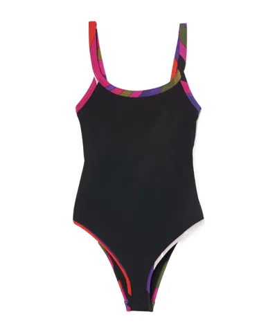 PUCCI SWIMSUIT WITH PRINTED TRIM