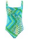 PUCCI PUCCI SWIMSUIT WITH VIVARA-PRINT