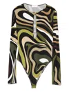 Pucci Swirl-print Keyhole Bodysuit In Pattern