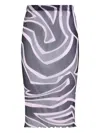 Pucci Prnted Tulle Longuette Midi Skirt Clothing In Multi