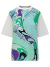 Pucci T-shirt With Print In Green
