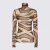 Pucci Beige And Gold T-shirt In Brown