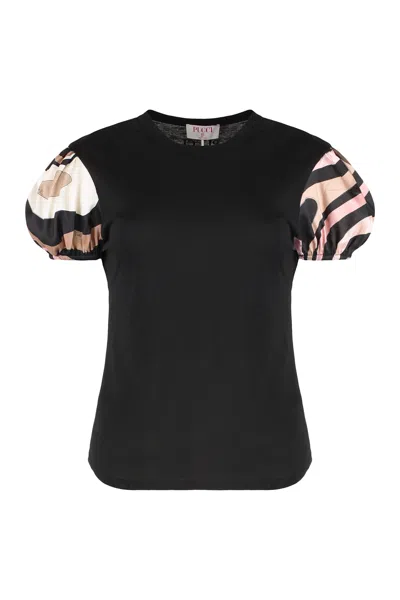 Pucci T-shirt In Cotton In Black