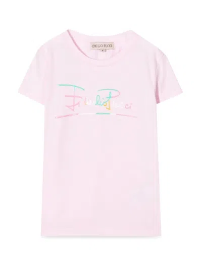 Pucci Kids' T-shirt In Pink