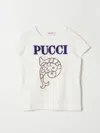 Pucci Embroidered Cotton Jersey T-shirt In Beige