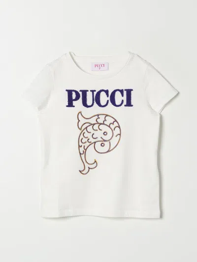 Pucci Embroidered Cotton Jersey T-shirt In Beige