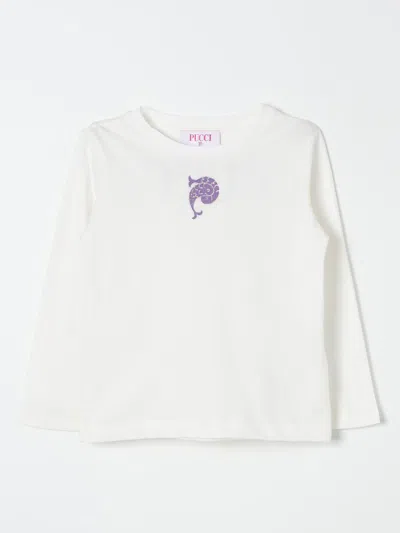 Pucci T-shirt  Kids Color White In Weiss