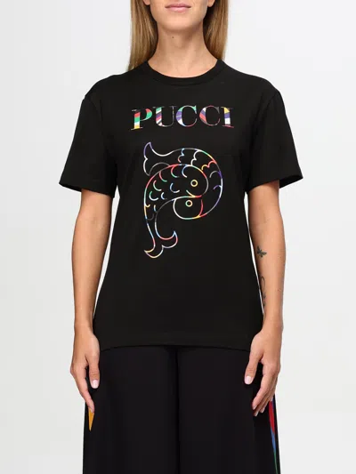 PUCCI T-SHIRT PUCCI WOMAN COLOR BLACK,G12479002