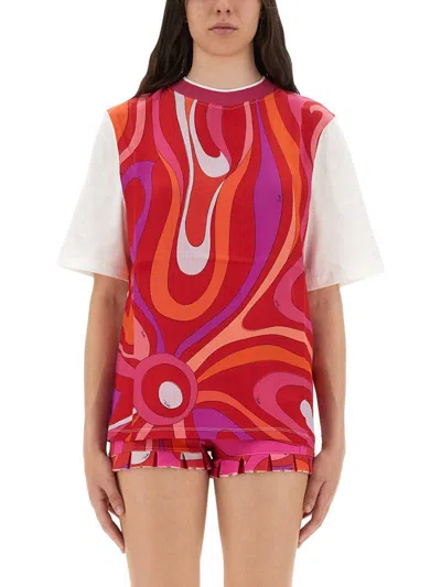 PUCCI PUCCI T-SHIRT WITH "IRIS" PRINT