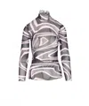 Pucci Labirinto Print Tulle Top In Pink