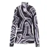 Pucci Abstract-print Mesh Top In Black