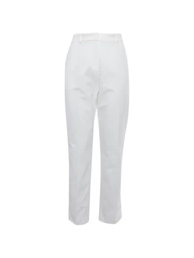 Pre-owned Pucci Taffeta Trousers In White