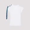 Pucci Short Sleeve T-shirt With Printed Drawstring Clothing In Bianco