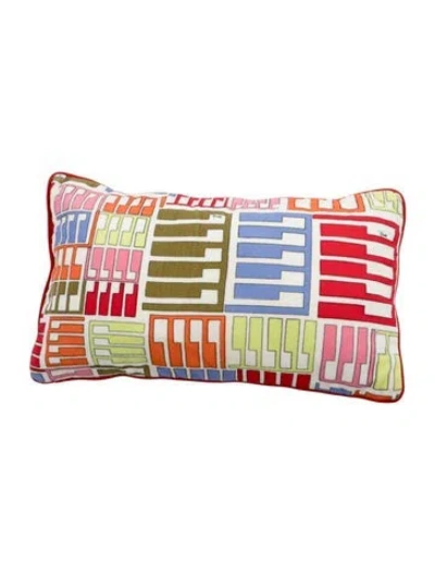 Pre-owned Pucci Terry Cloth Throw Pillow In White