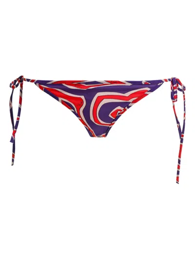 PUCCI TIE-SIDE PRINTED BIKINI BOTTOM