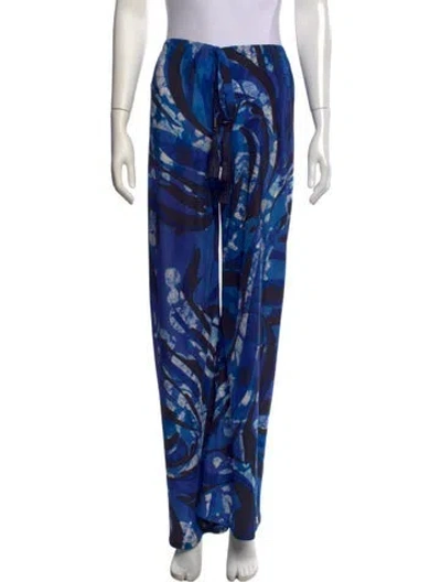 Pre-owned Pucci Tie-dye Print Wide Leg Pants In Blue