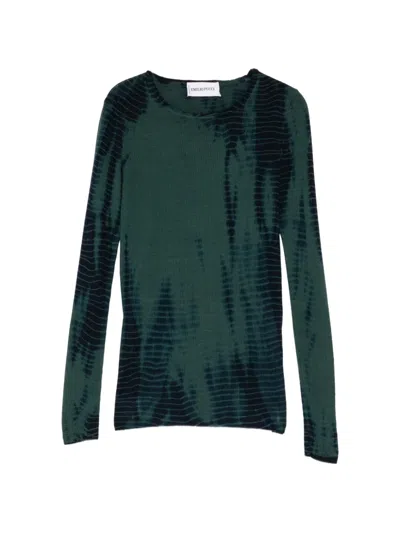 Pre-owned Pucci Tie-dye Ribbed T-shirt In Green