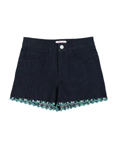 Pucci Babies'  Toddler Girl Denim Shorts Blue Size 4 Cotton, Elastane, Polyester