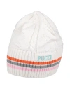 Pucci Babies'  Toddler Girl Hat Cream Size 4 Cotton, Cashmere, Polyamide, Elastane In White