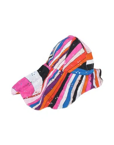Pucci Babies'  Toddler Girl Hat Fuchsia Size 6 Cotton In Multi