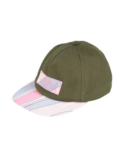 Pucci Babies'  Toddler Girl Hat Military Green Size 6 Cotton, Elastane