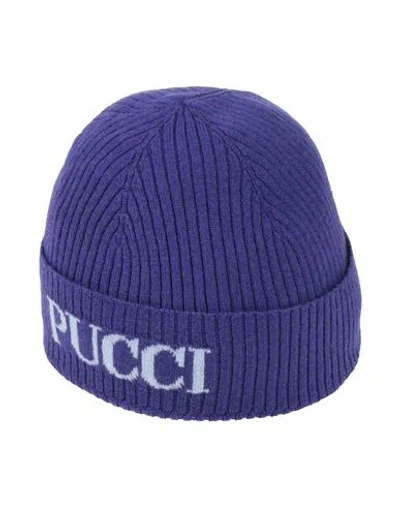 Pucci Babies'  Toddler Girl Hat Purple Size 6 Wool, Cashmere In Blue