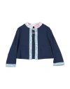 Pucci Toddler Girl Jacket Midnight Blue Size 6 Viscose, Polyamide, Elastane In Blue