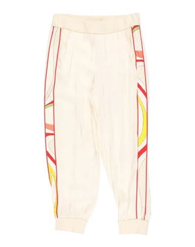 Pucci Babies'  Toddler Girl Pants Ivory Size 6 Viscose, Cotton, Polyamide In White