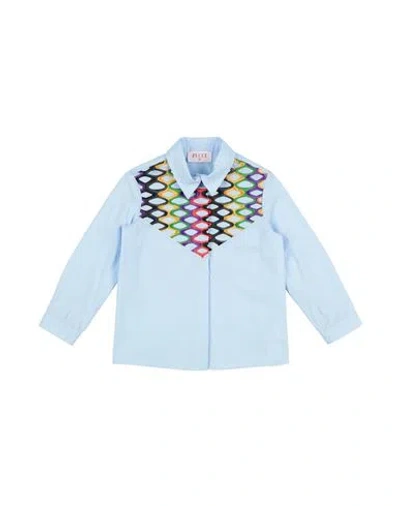 Pucci Babies'  Toddler Girl Shirt Sky Blue Size 4 Cotton, Polyester