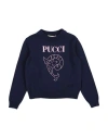 Pucci Toddler Girl Sweater Navy Size 6 Cotton In Navy