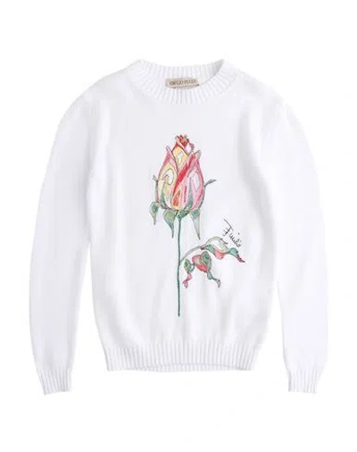 Pucci Babies'  Toddler Girl Sweater White Size 6 Cotton, Polyester