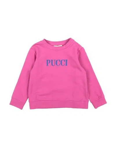 Pucci Babies'  Toddler Girl Sweatshirt Fuchsia Size 4 Cotton, Elastane In Pink