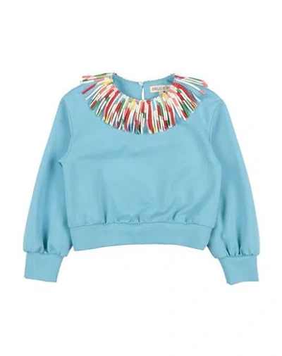Pucci Babies'  Toddler Girl Sweatshirt Sky Blue Size 6 Cotton, Elastane, Polyamide