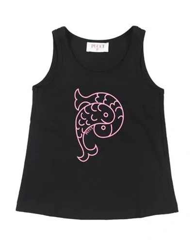 Pucci Babies'  Toddler Girl T-shirt Black Size 6 Cotton In Gold