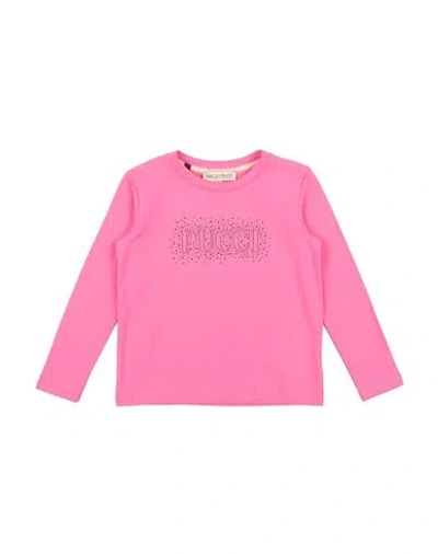 Pucci Babies'  Toddler Girl T-shirt Fuchsia Size 6 Cotton, Elastane In Pink