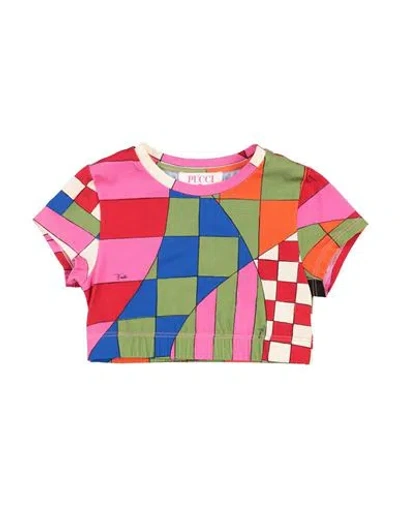 Pucci Babies'  Toddler Girl T-shirt Fuchsia Size 6 Cotton, Elastane In Pink